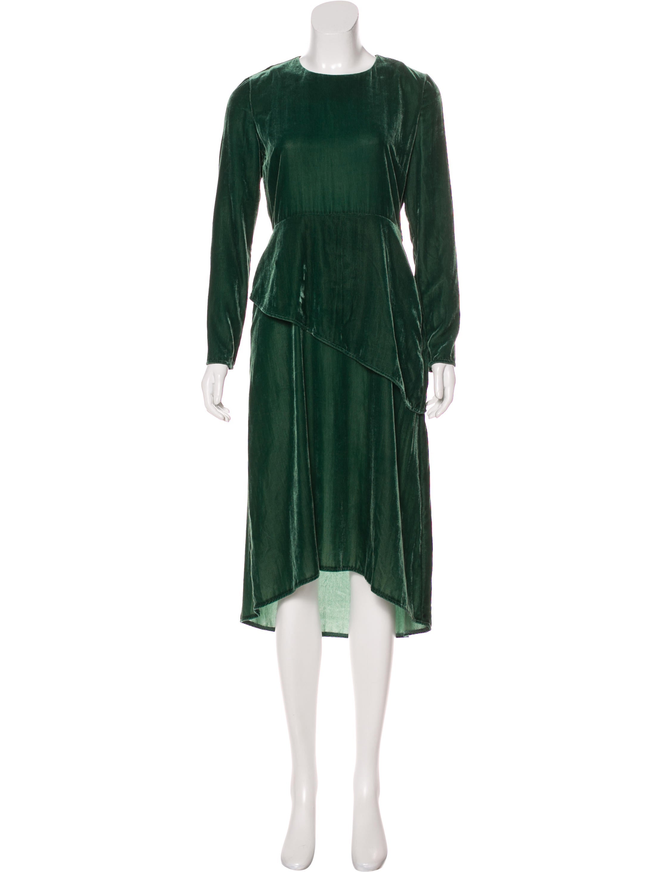 maje green velvet dress