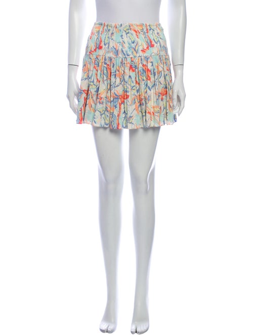 Maje Printed Mini Skirt Blue
