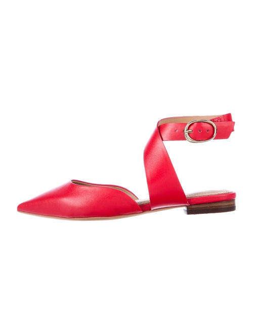 Maje Leather Flats Red