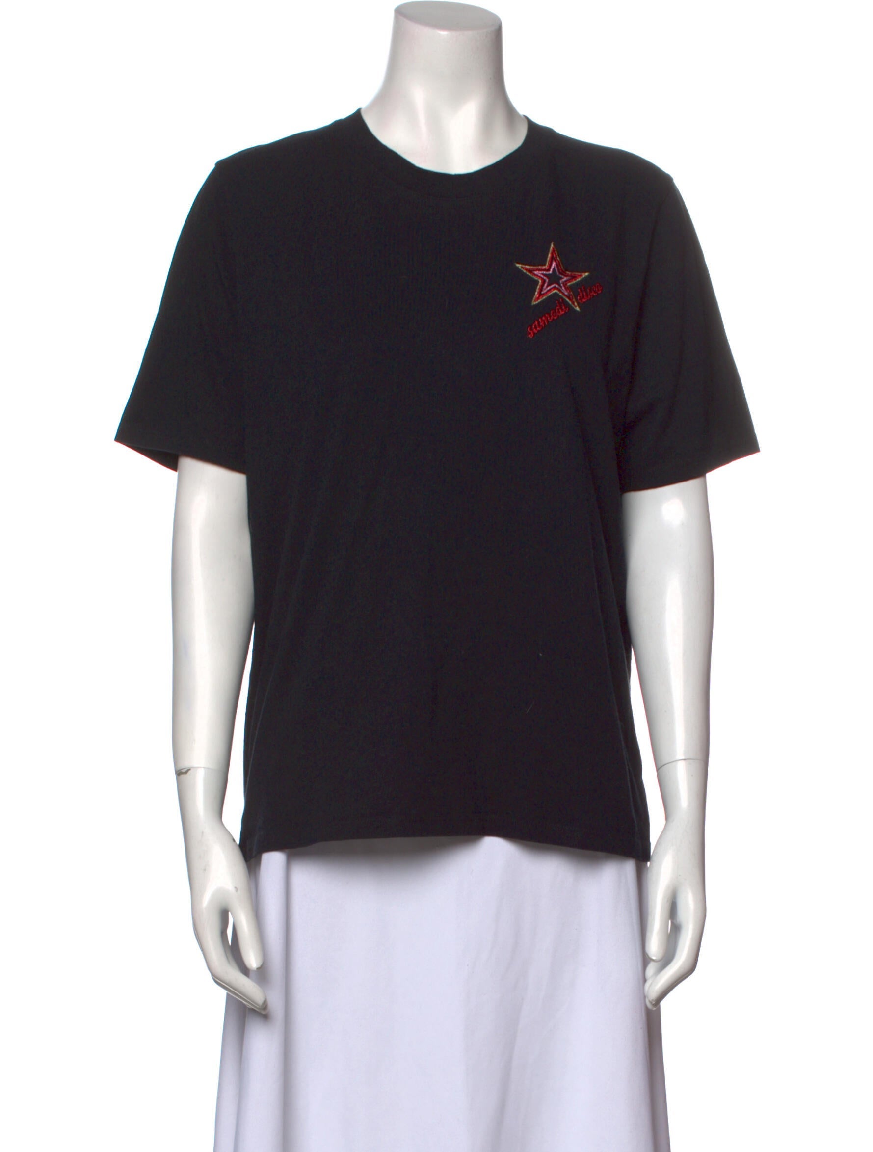 +39 MASQ Black Logo DG Print Cotton Crew Neck T-shirt main image 0