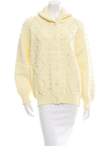 Trademark Embellished Button-Up Sweater w/ Tags
