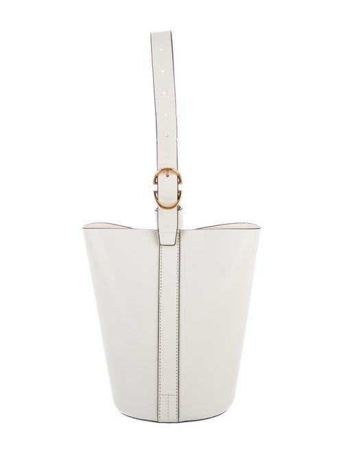 Trademark Leather Bucket Bag White