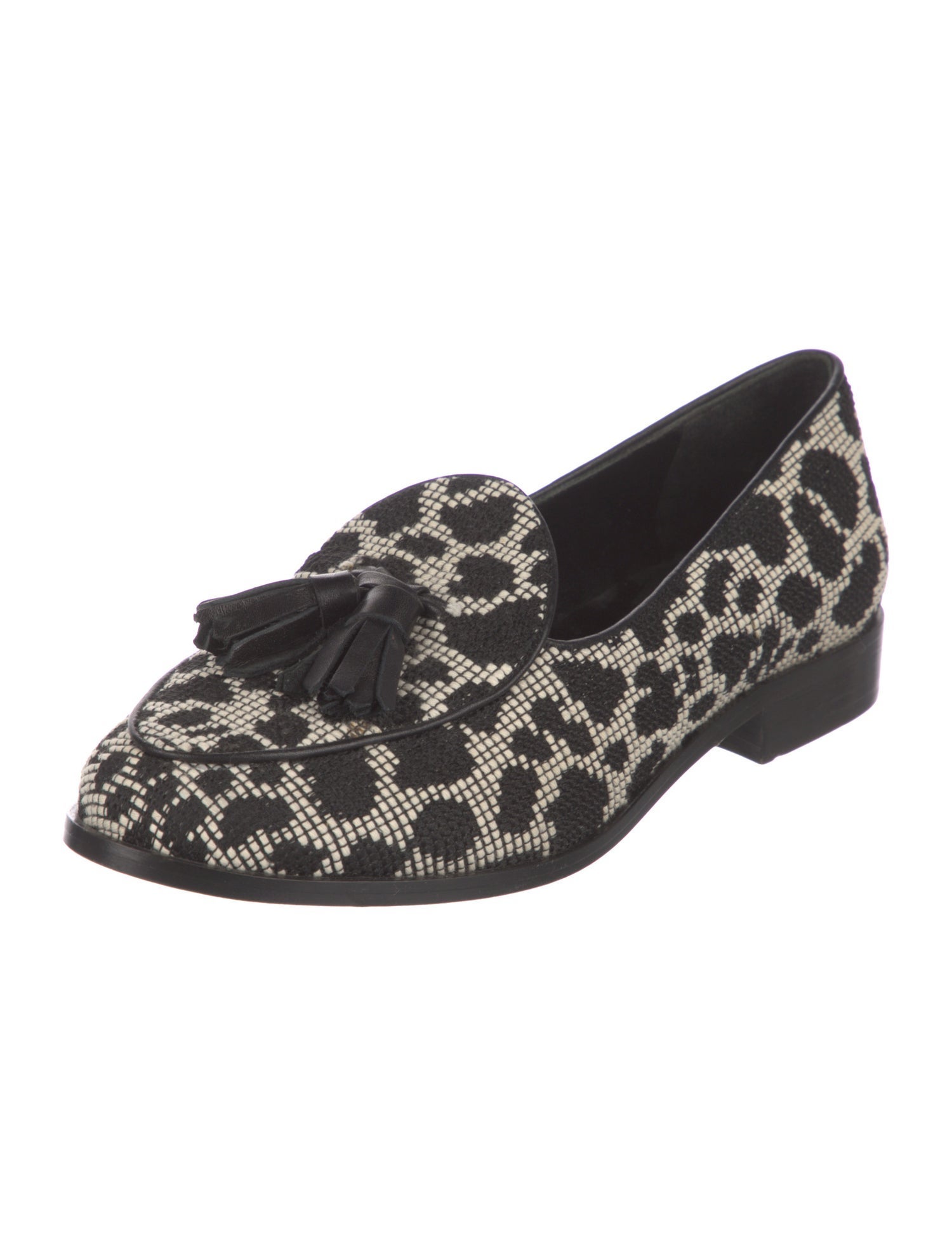 Trademark Animal Print Tassel Accents Loafers