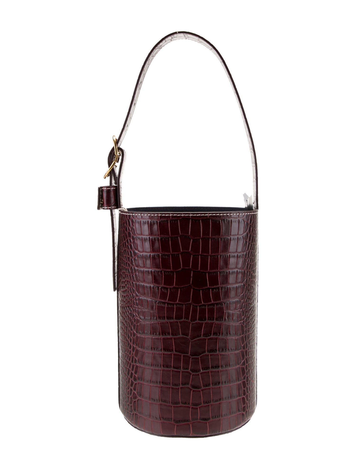 Trademark Leather Bucket Bag w/Tags Burgundy Bucket Bags, Handbags