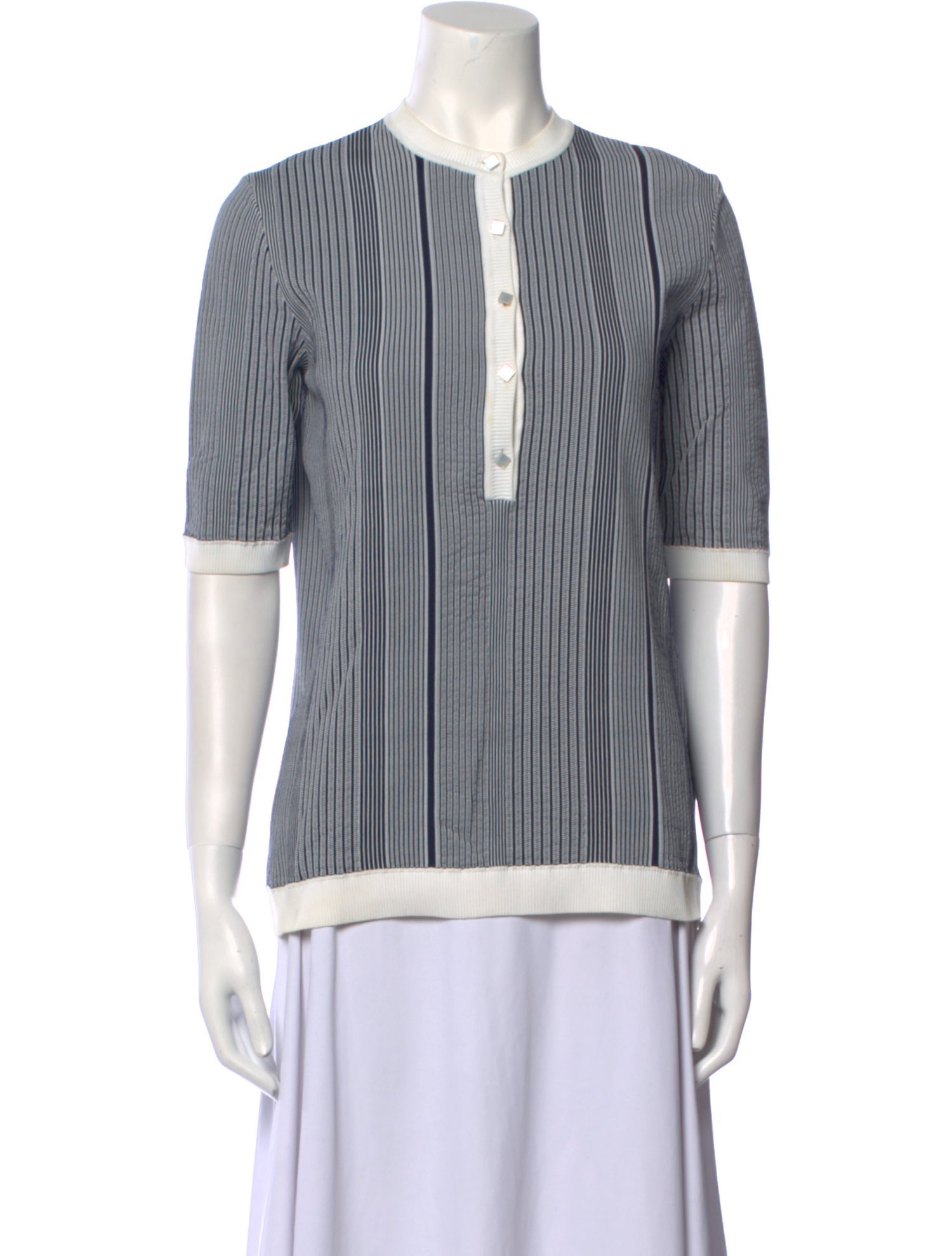 Trademark Striped Crew Neck Blouse