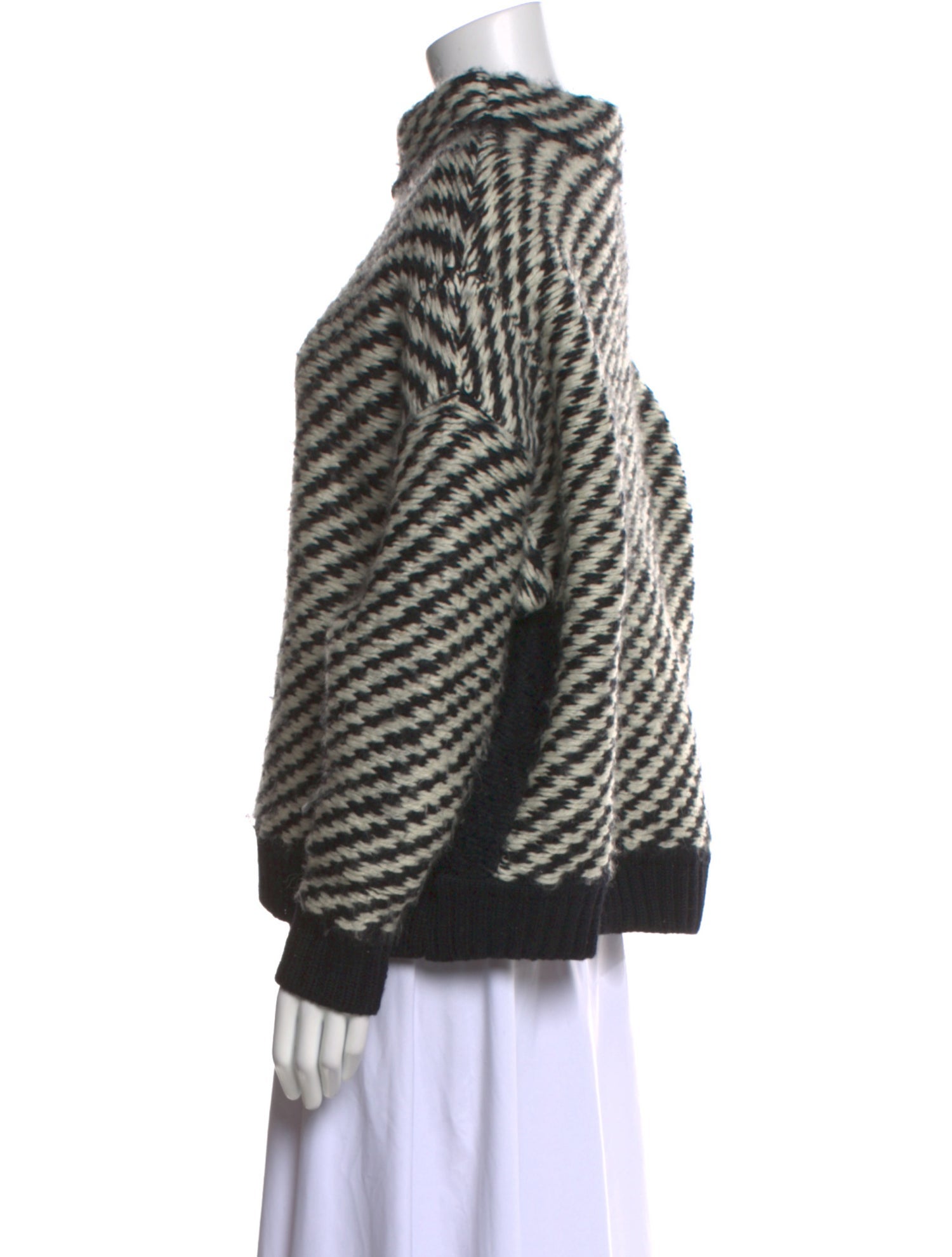 Trademark Striped Mock Neck Sweater