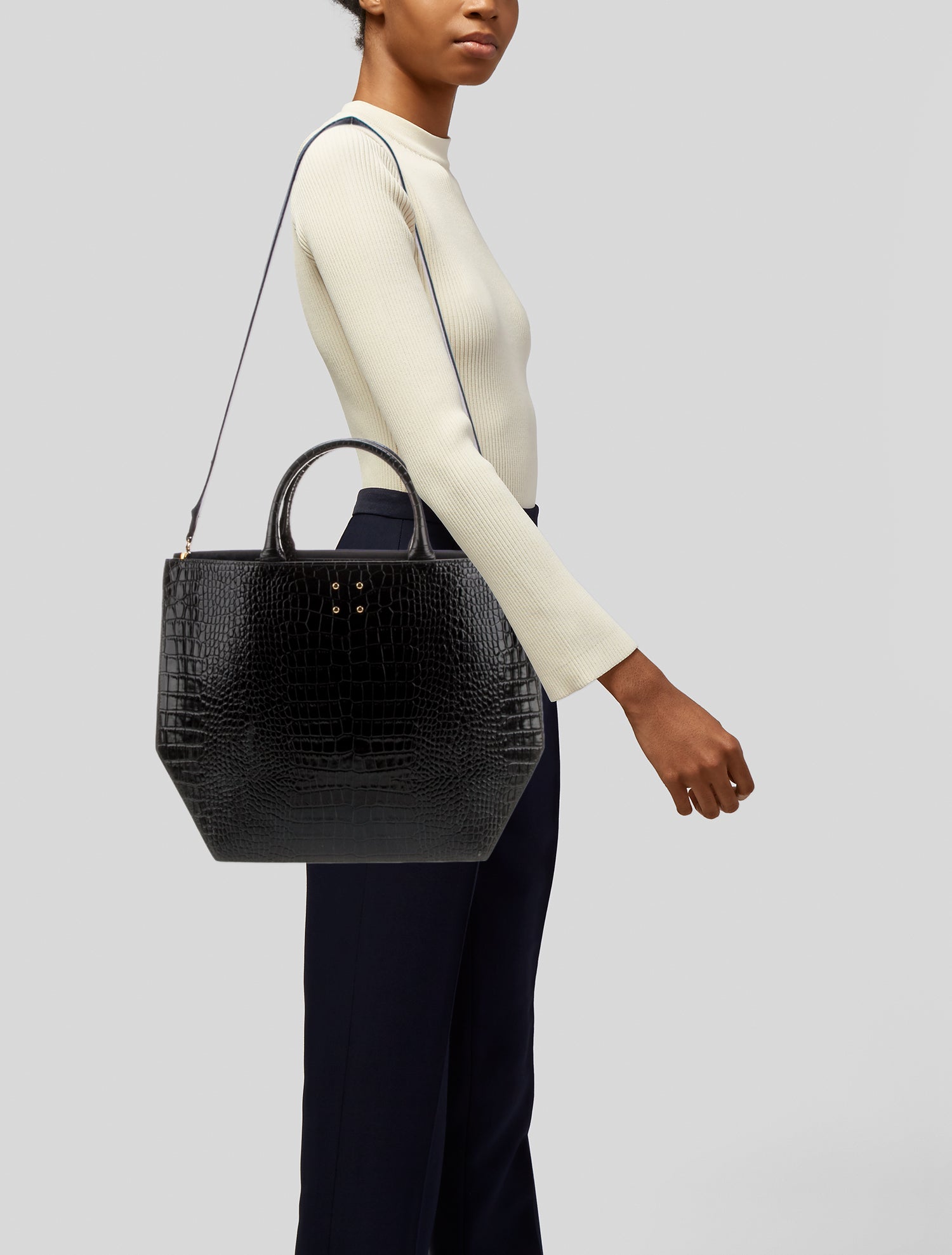 Trademark Leather Top Handle Bag