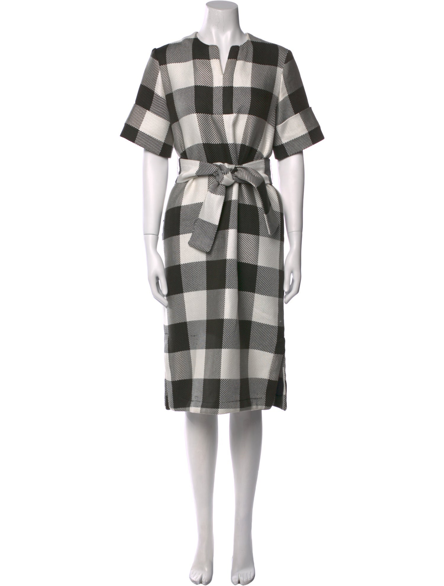 Trademark Plaid Print Midi Length Dress