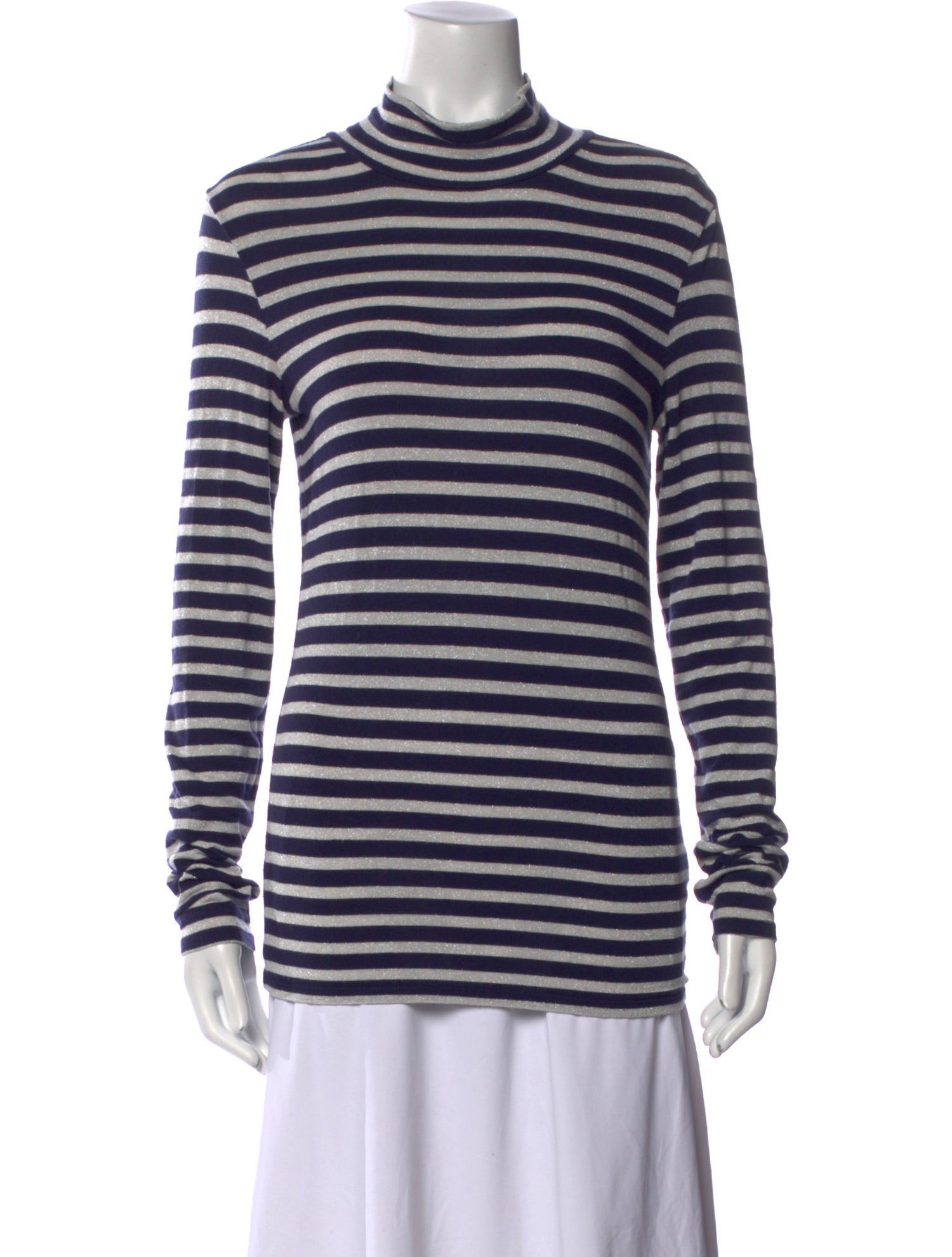 Trademark Striped Mock Neck Top
