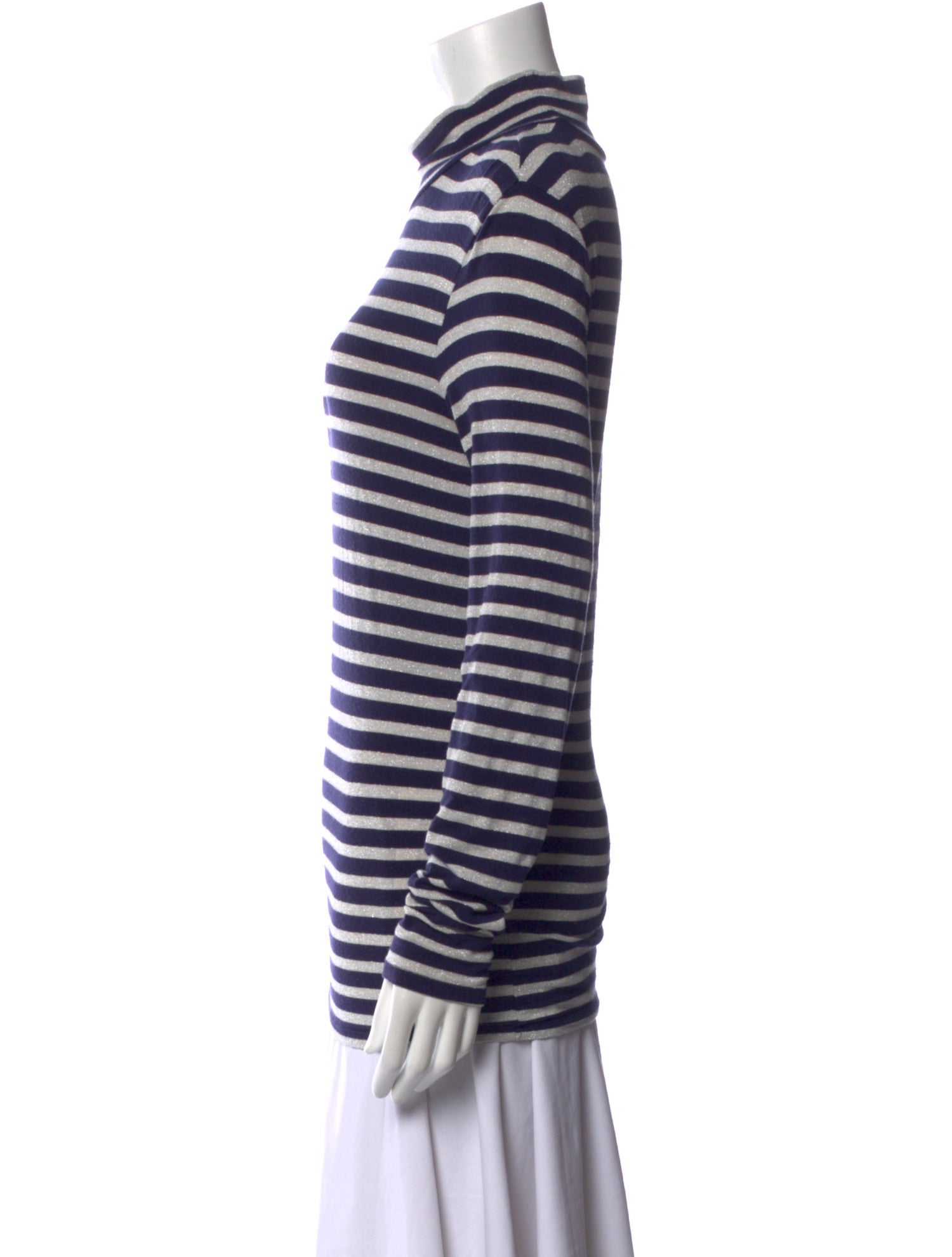 Trademark Striped Mock Neck Top