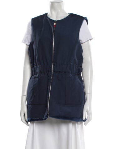 Pre-owned Trademark Vest In Blue