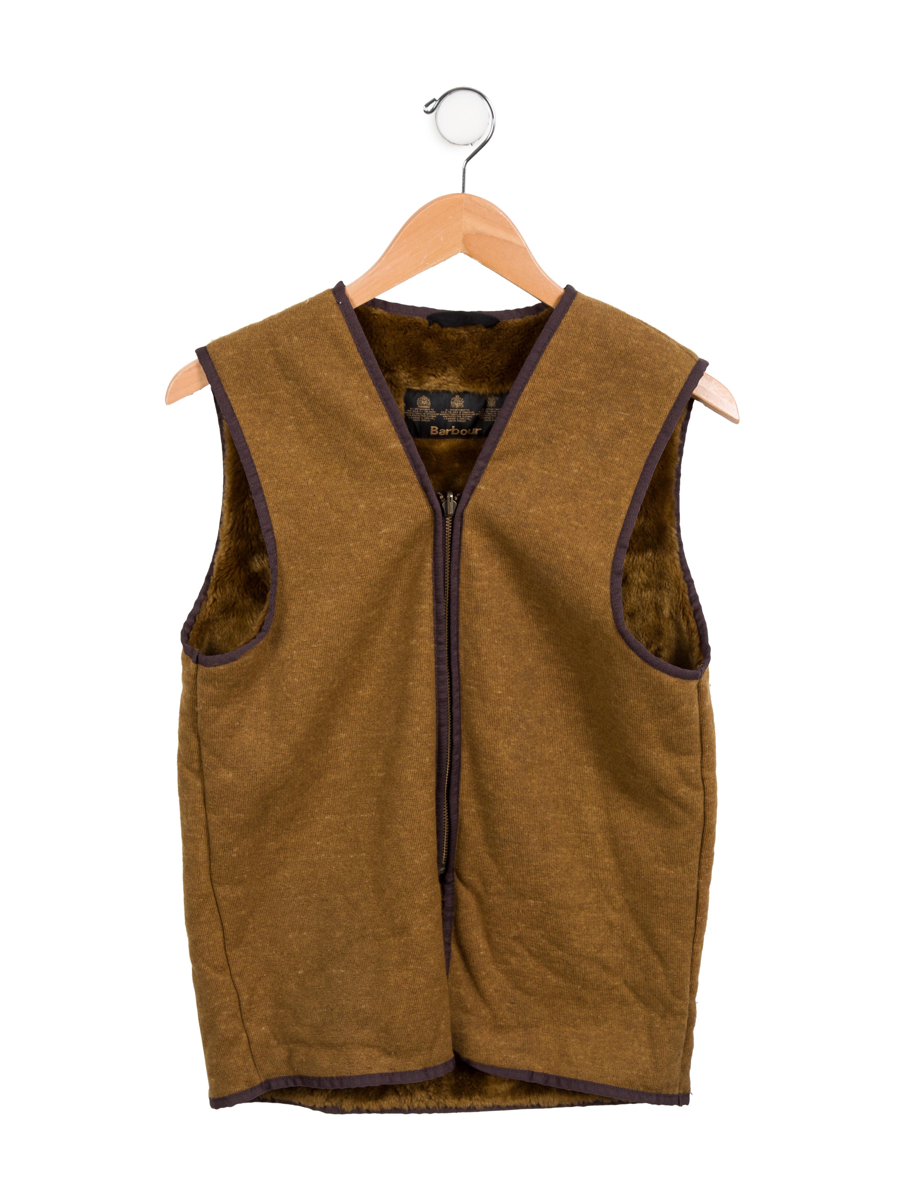 boys zip front fleece-lined vest