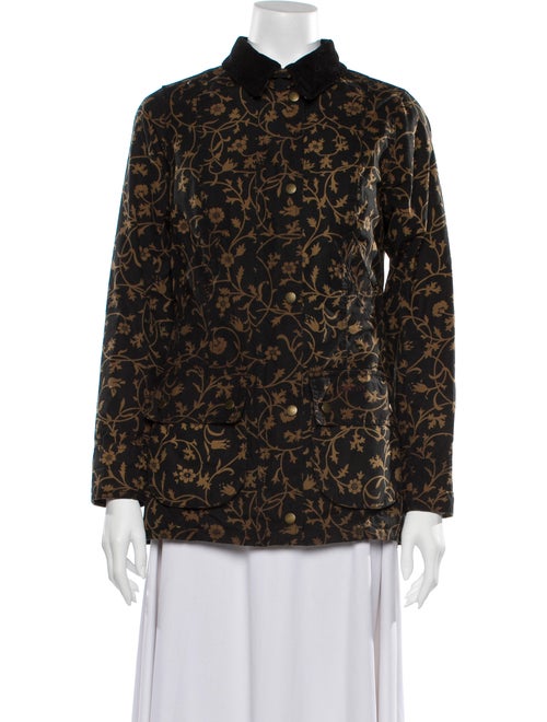 Barbour Floral Print Evening Jacket Black