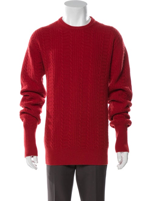 Barbour Cashmere Crew Neck Pullover Red