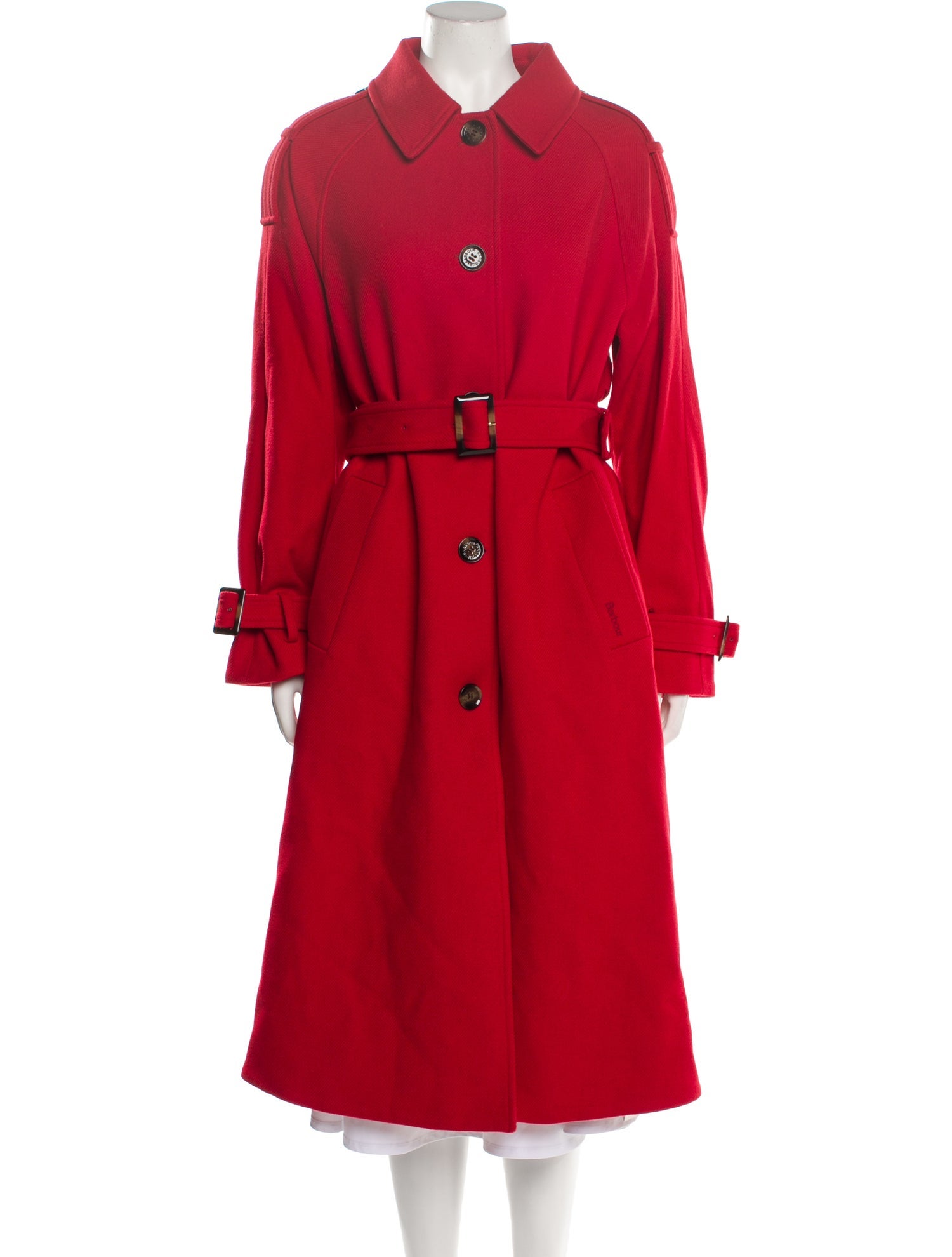 Barbour Wool Trench Coat