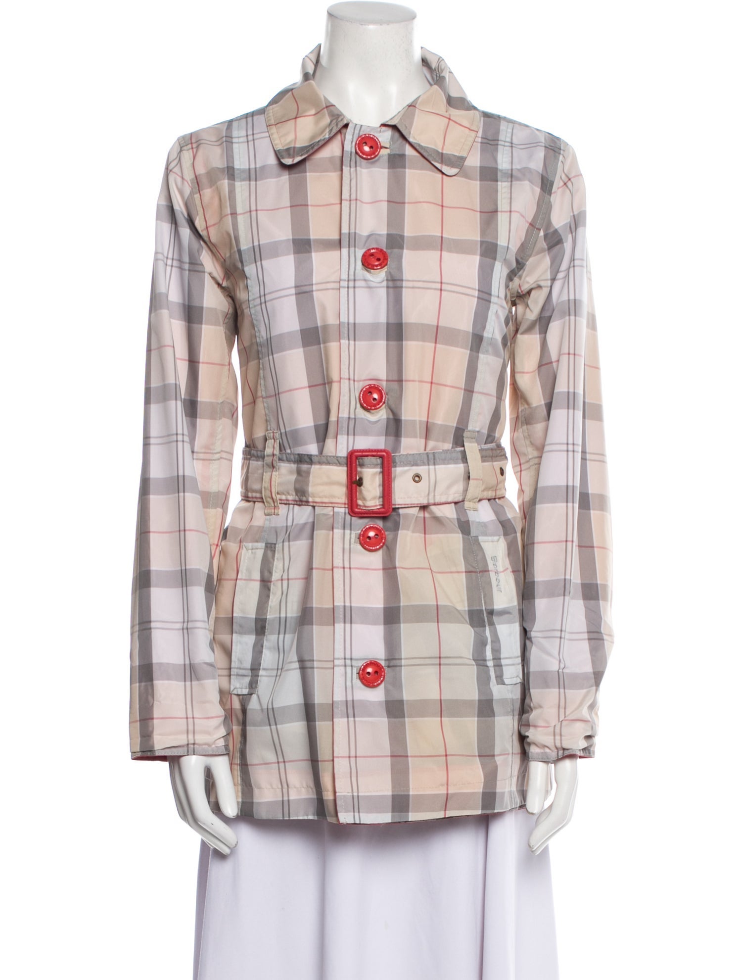Barbour Plaid Print Coat