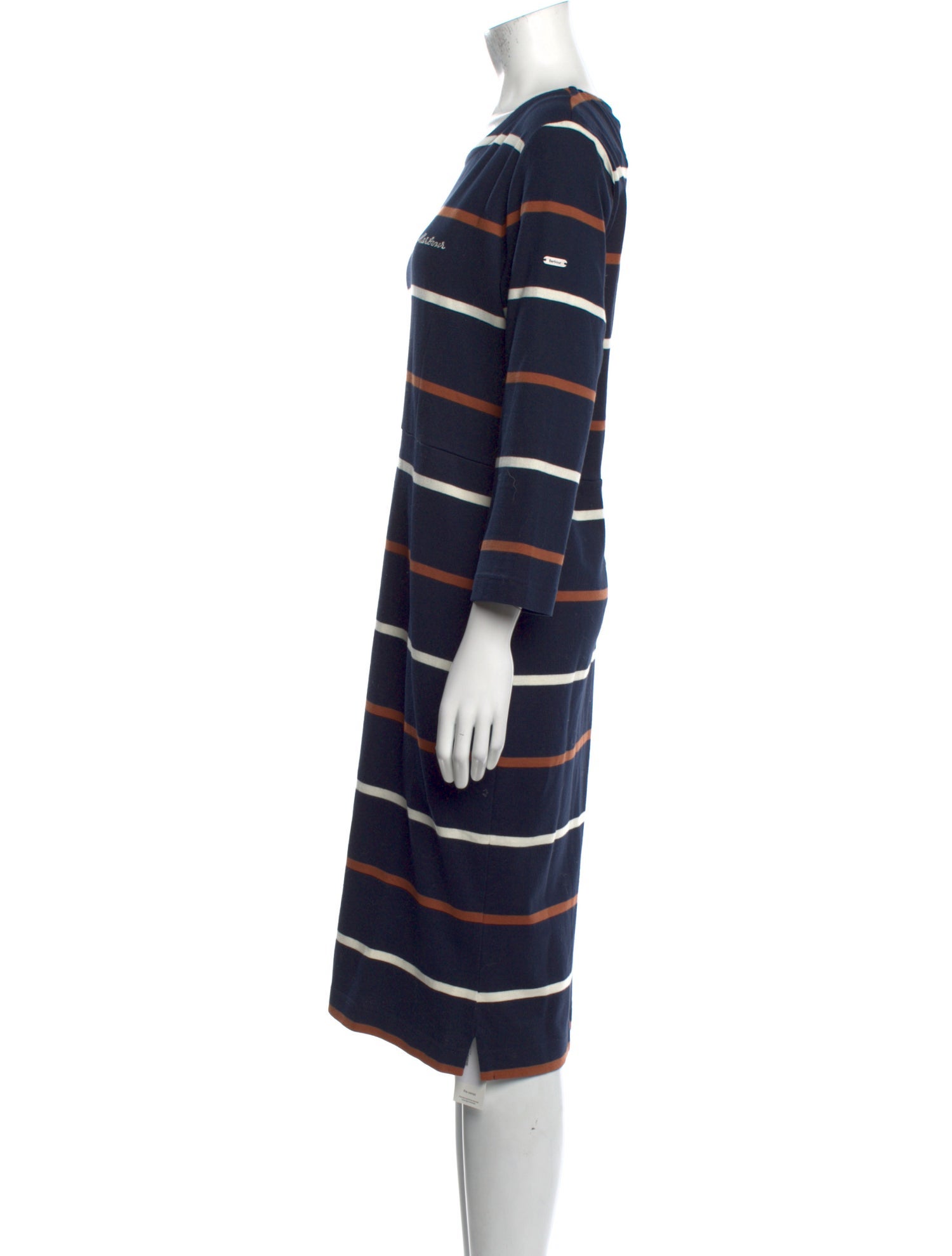 Barbour Striped Midi Length Dress
