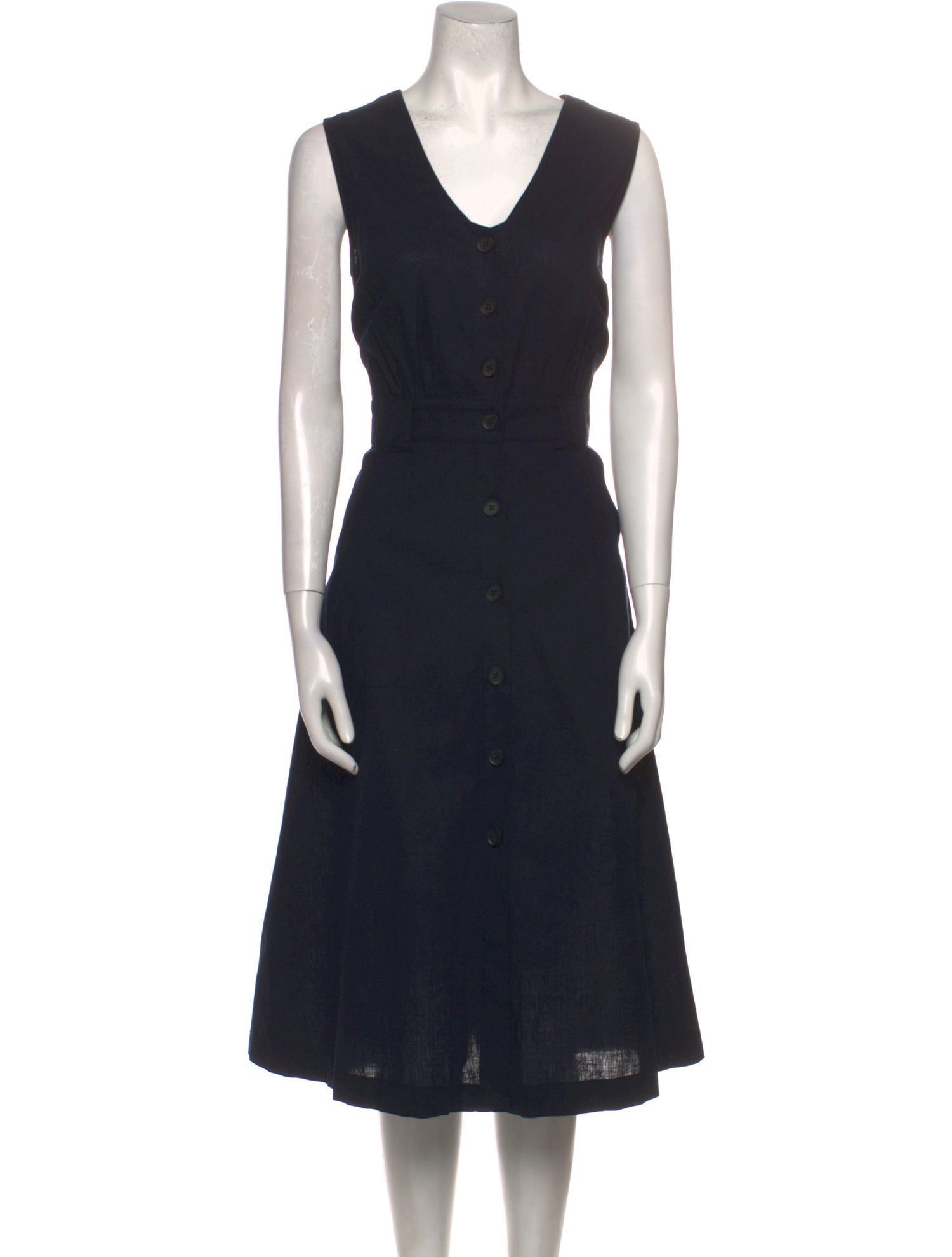 Barbour V-Neck Midi Length Dress