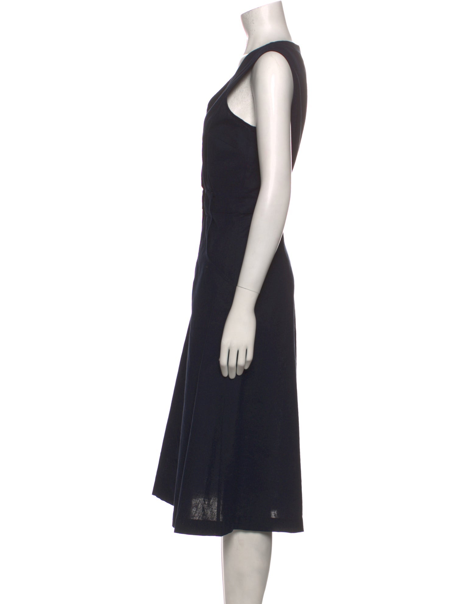 Barbour V-Neck Midi Length Dress