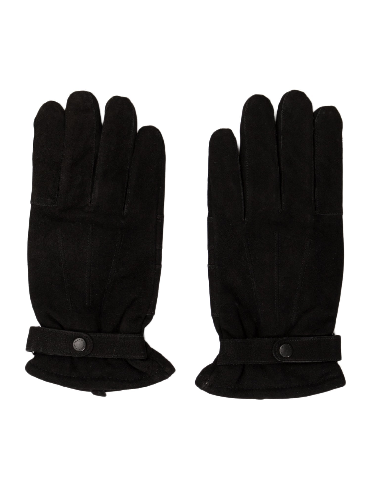 Barbour Black Suede Gloves