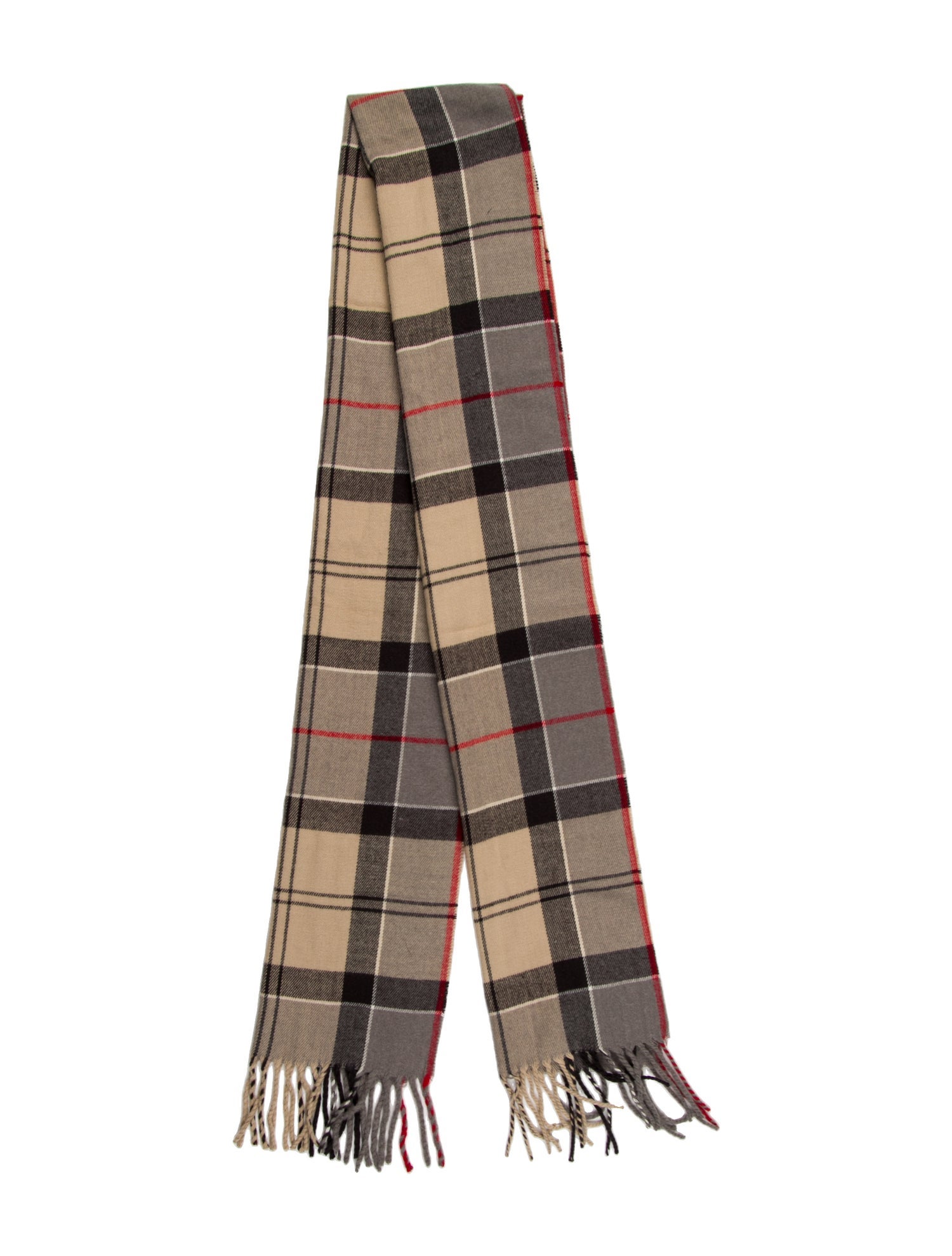 Barbour Acrylic Plaid Print Scarf