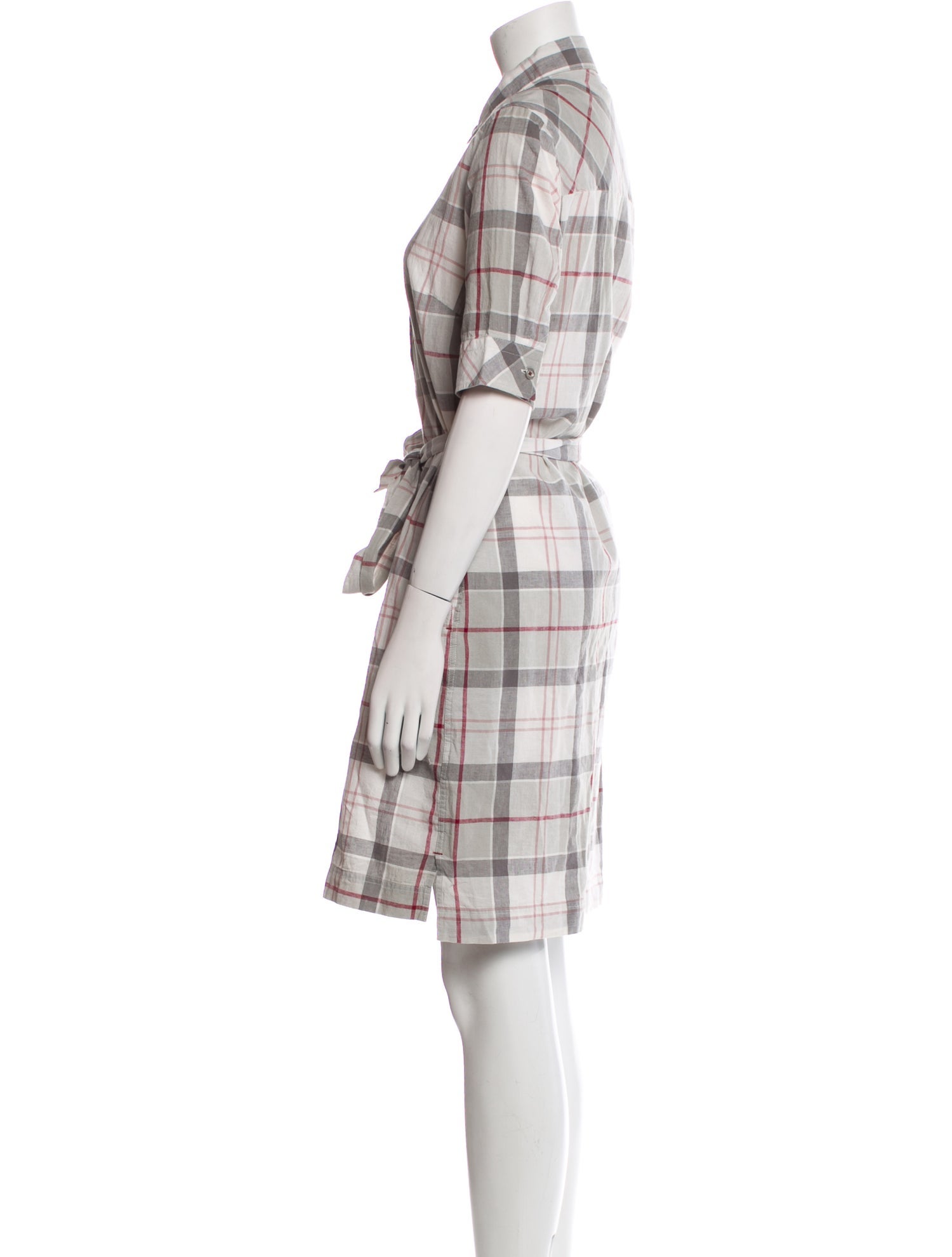 Barbour Plaid Print Knee-Length Dress