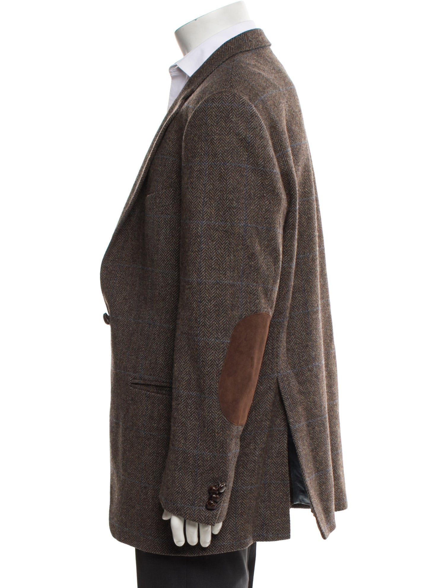 Barbour Wool Houndstooth Print Peacoat