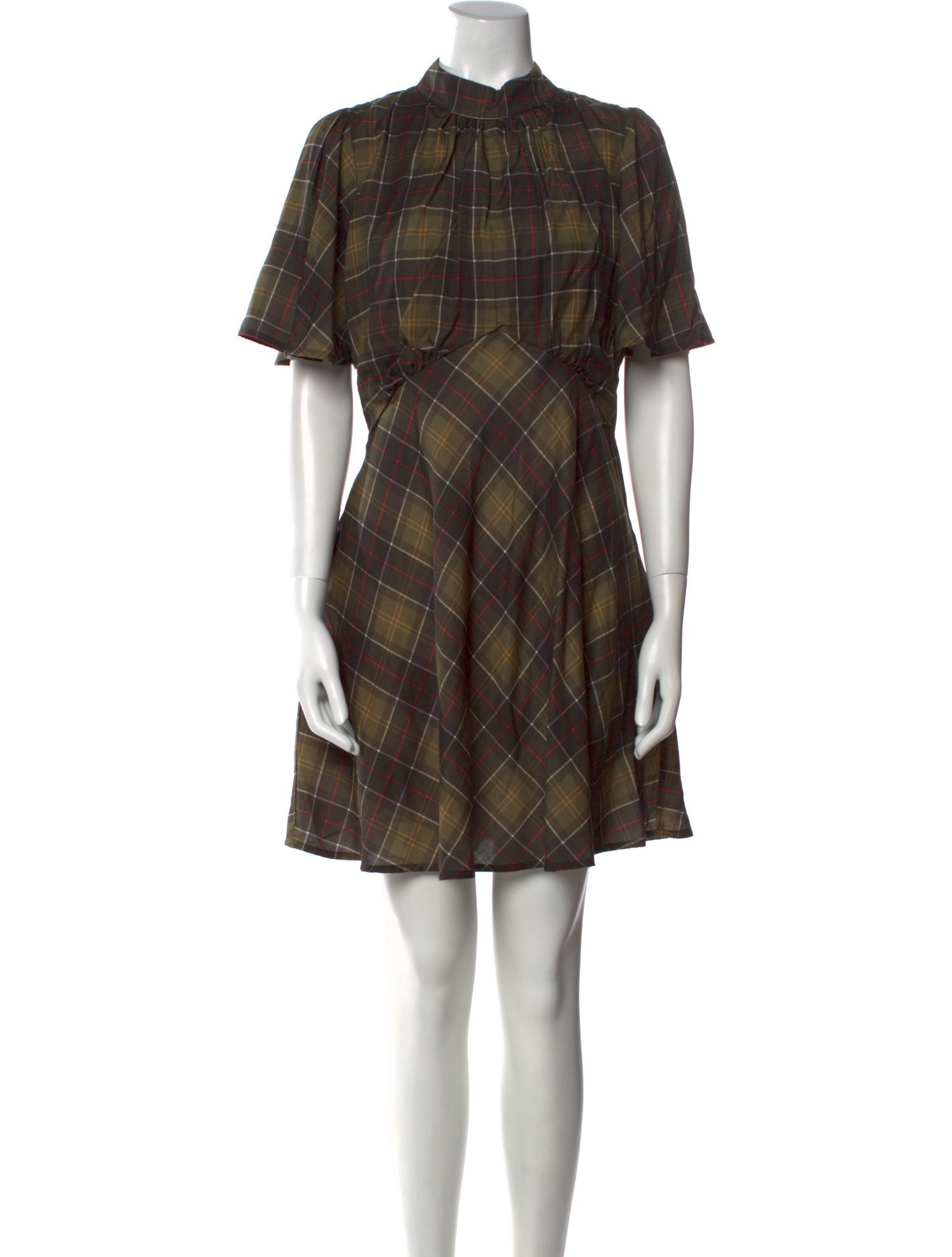 Barbour Plaid Print Knee-Length Dress