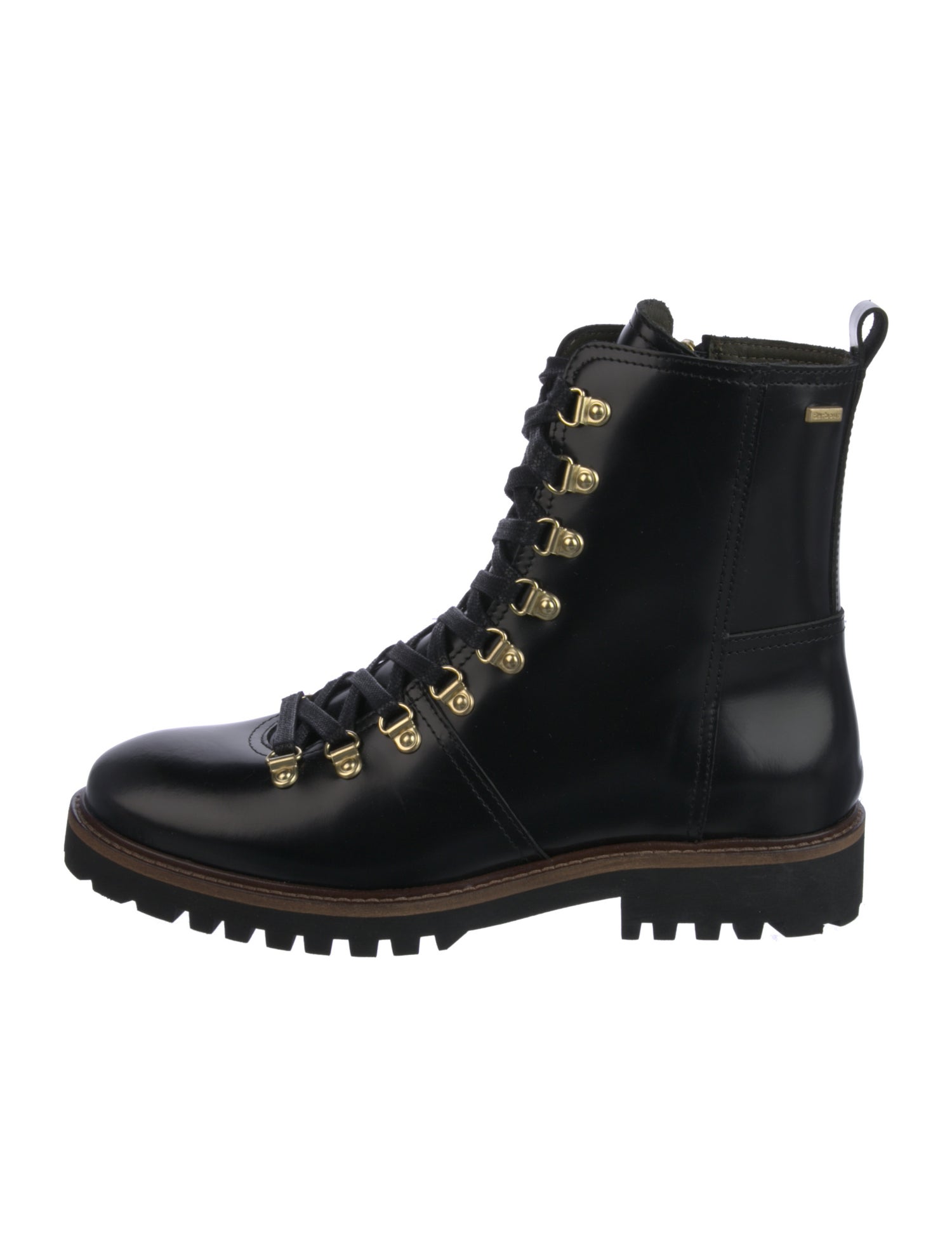 Barbour Leather Printed Combat Boots