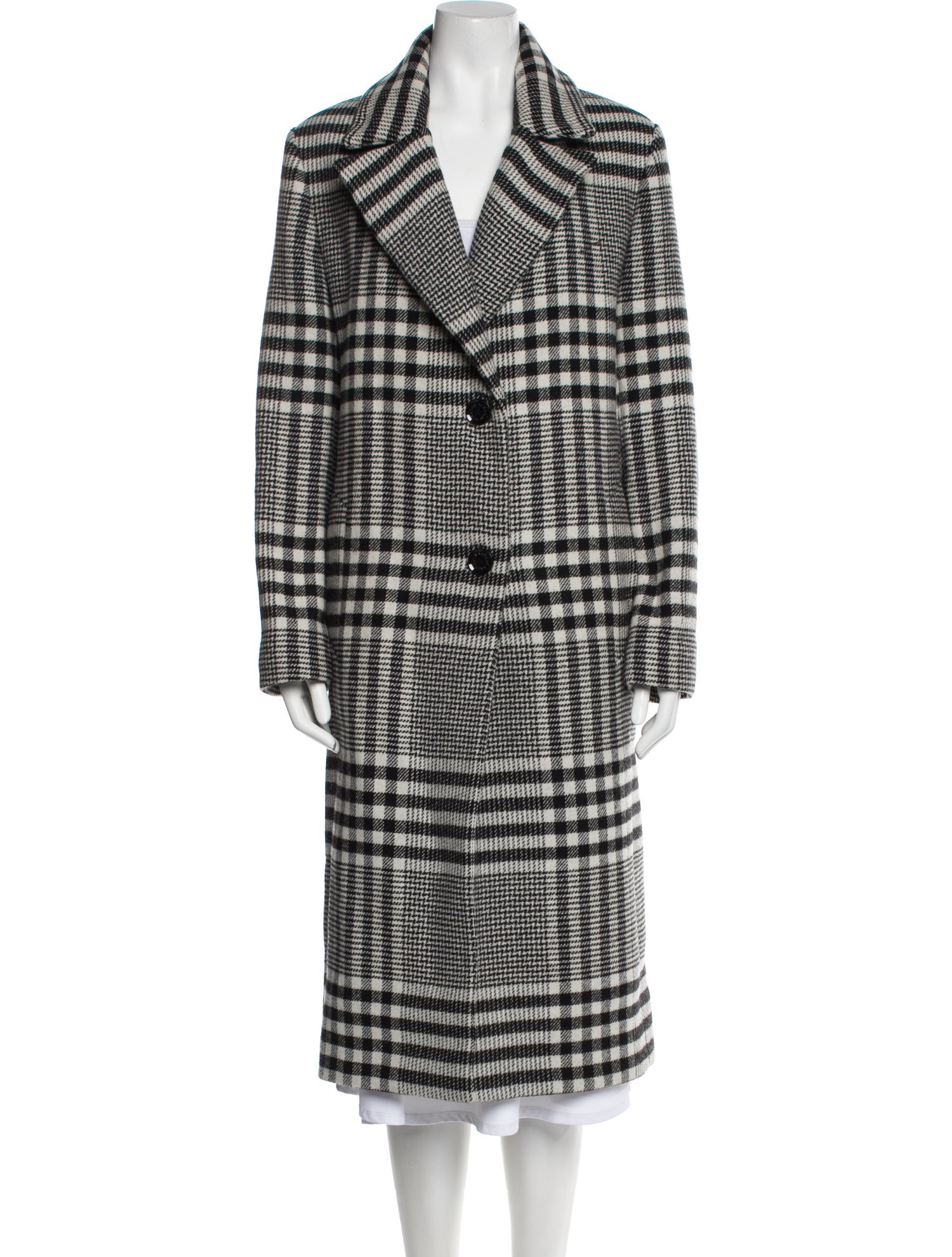 Barbour Wool Plaid Print Coat