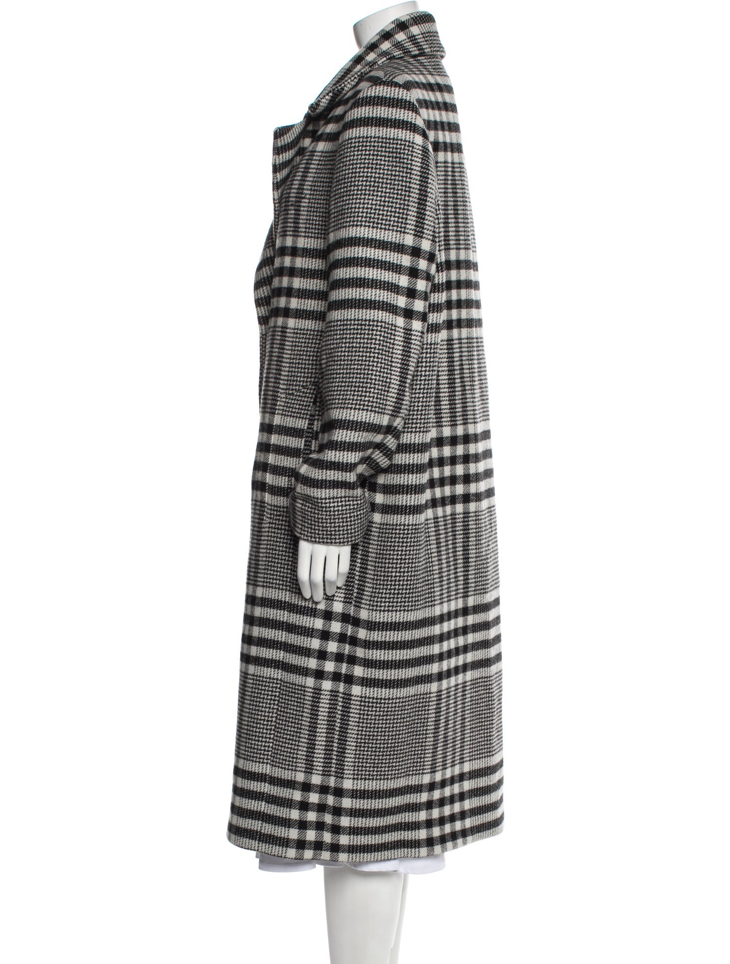 Barbour Wool Plaid Print Coat