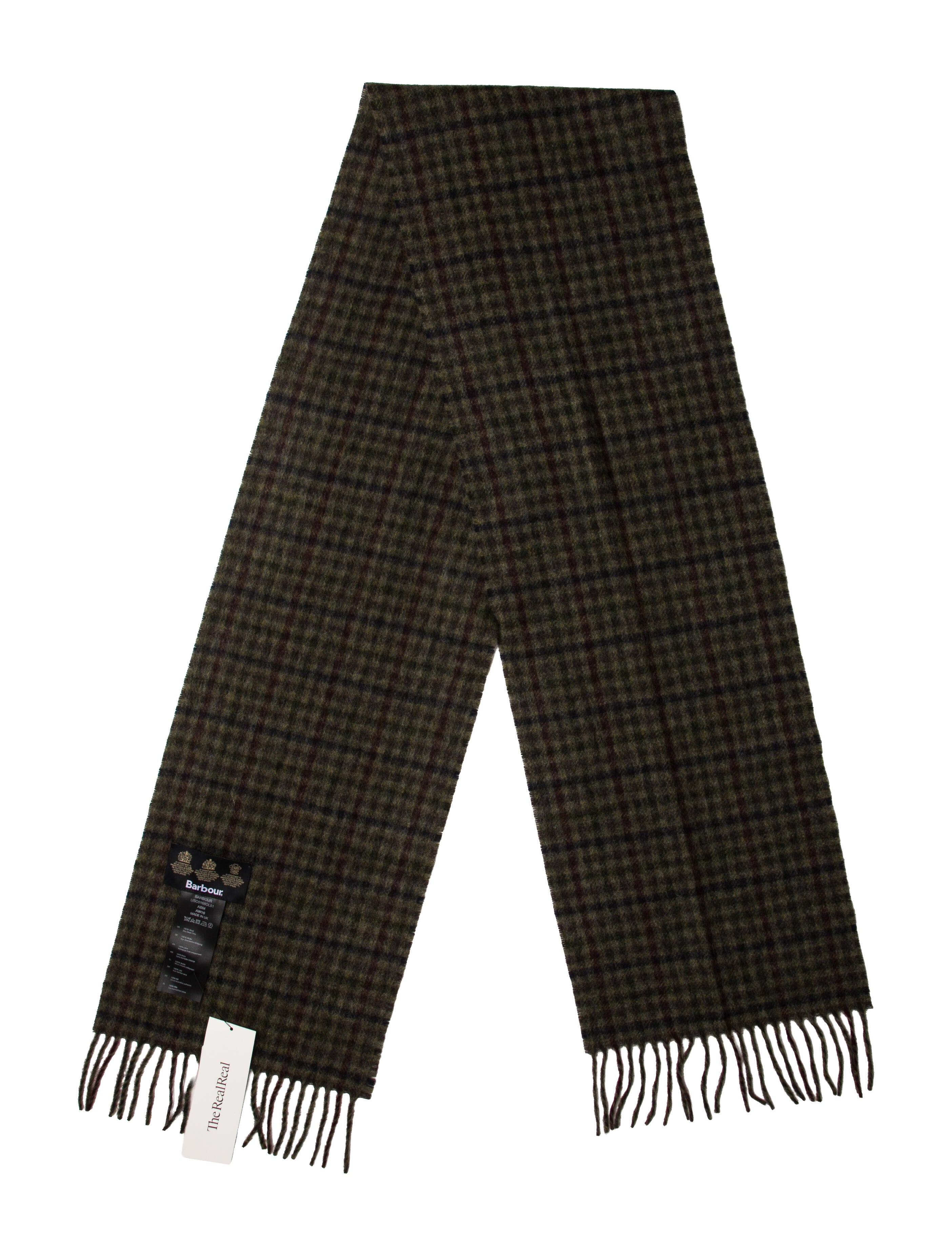 Barbour Lambswool Plaid Print Scarf