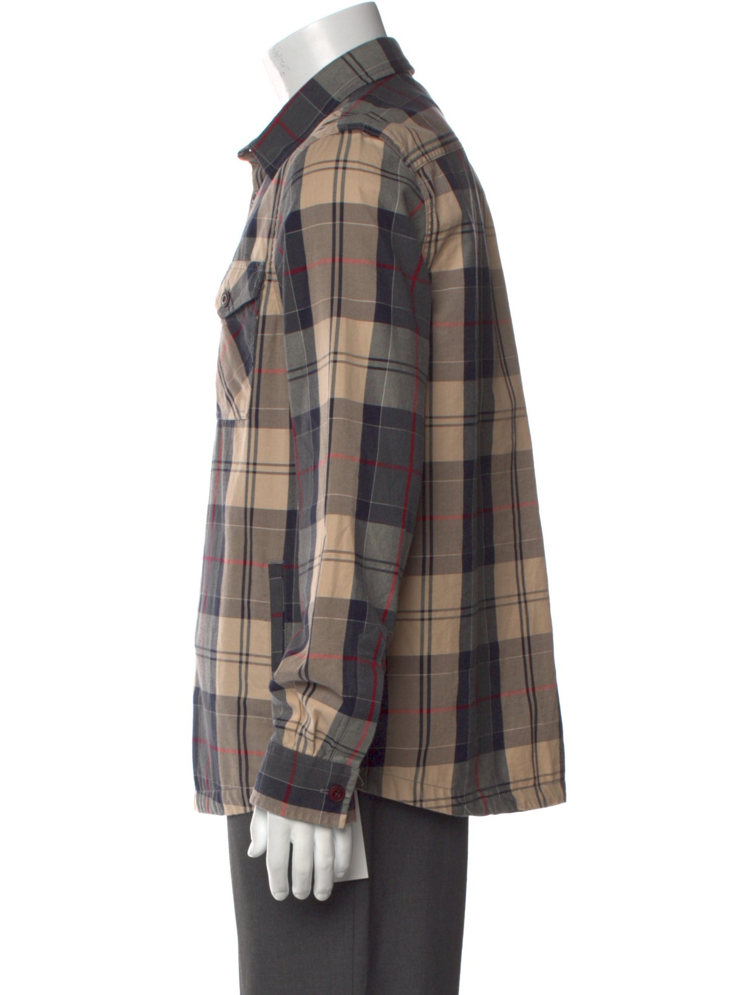 Barbour Plaid Print Long Sleeve Western Shirt