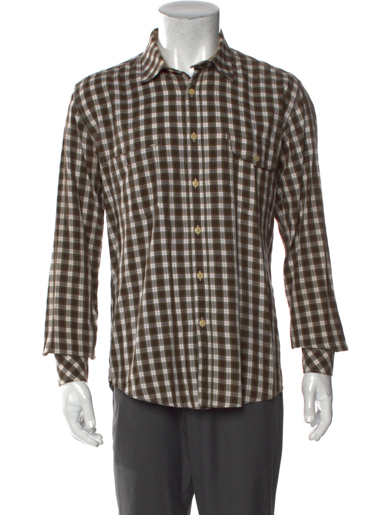 Barbour Plaid Print Long Sleeve Dress Shirt