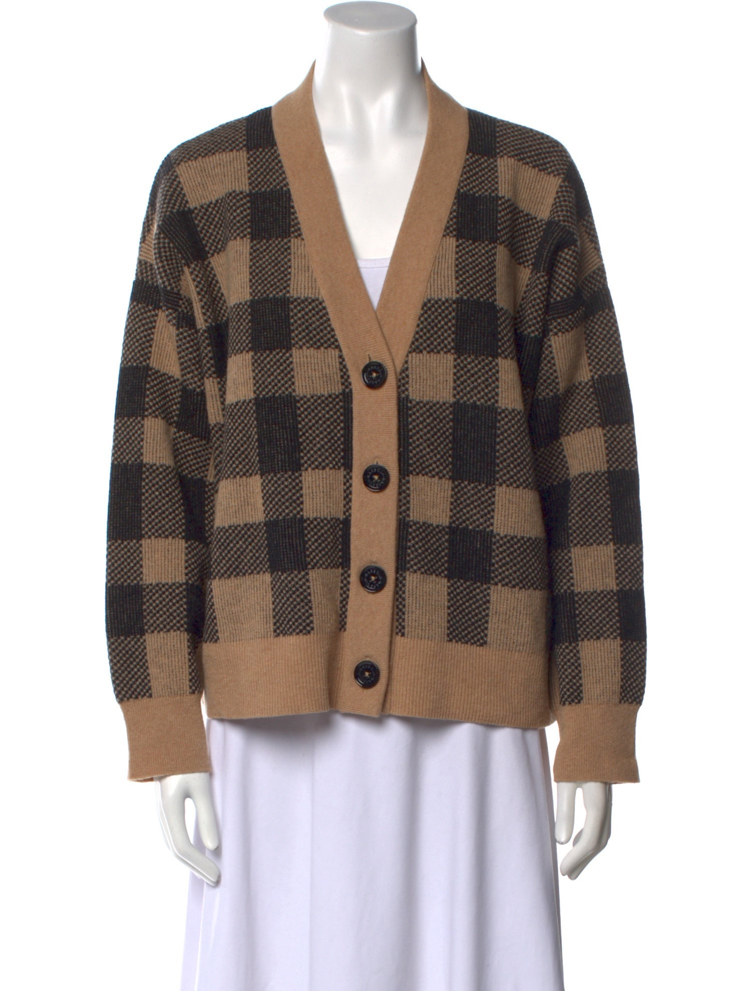 Barbour Wool Plaid Print Sweater