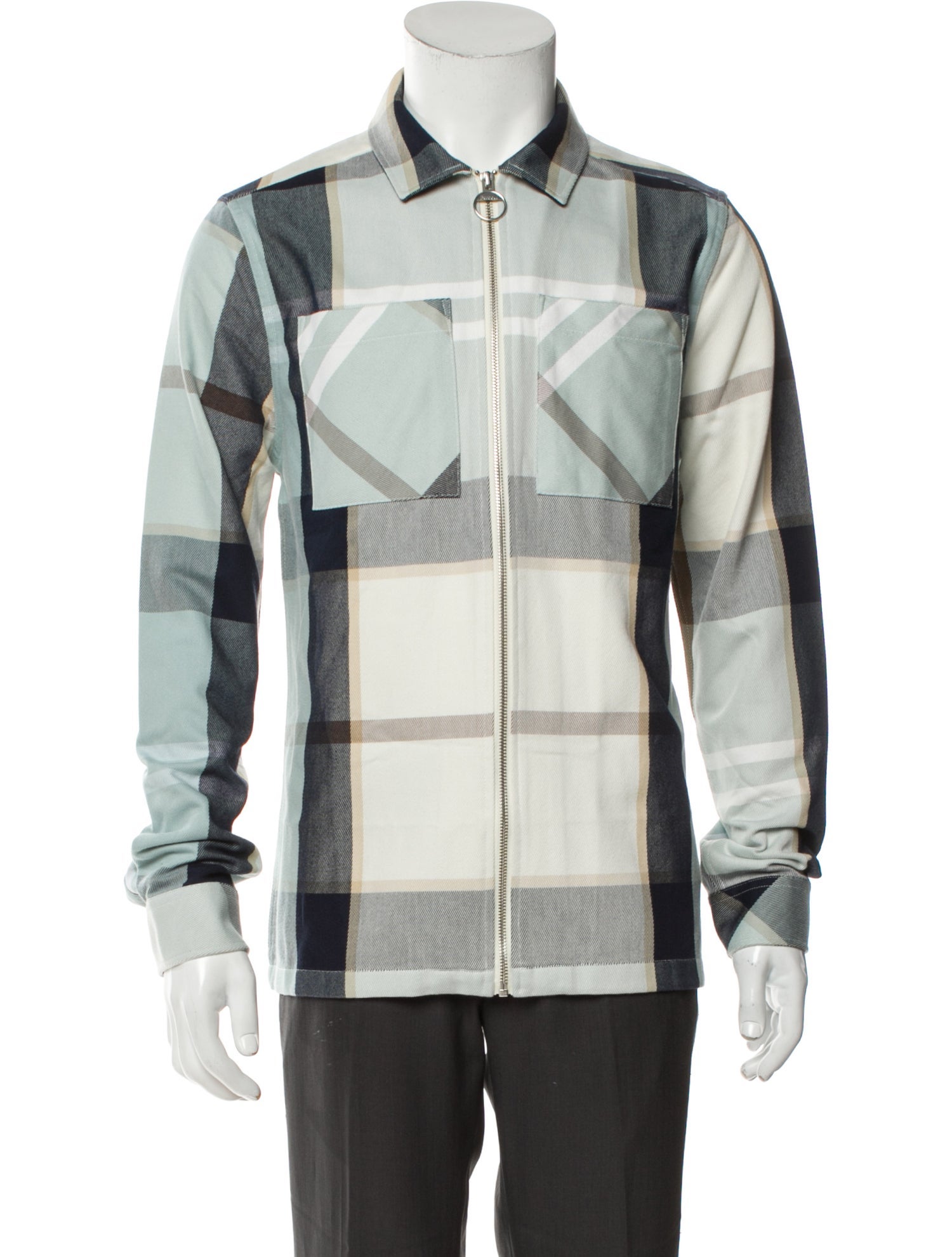 Barbour Plaid Print Denim Jacket