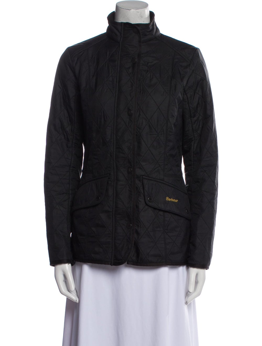 Barbour Nylon Utility Jacket Black Embroidered Ac… - image 1