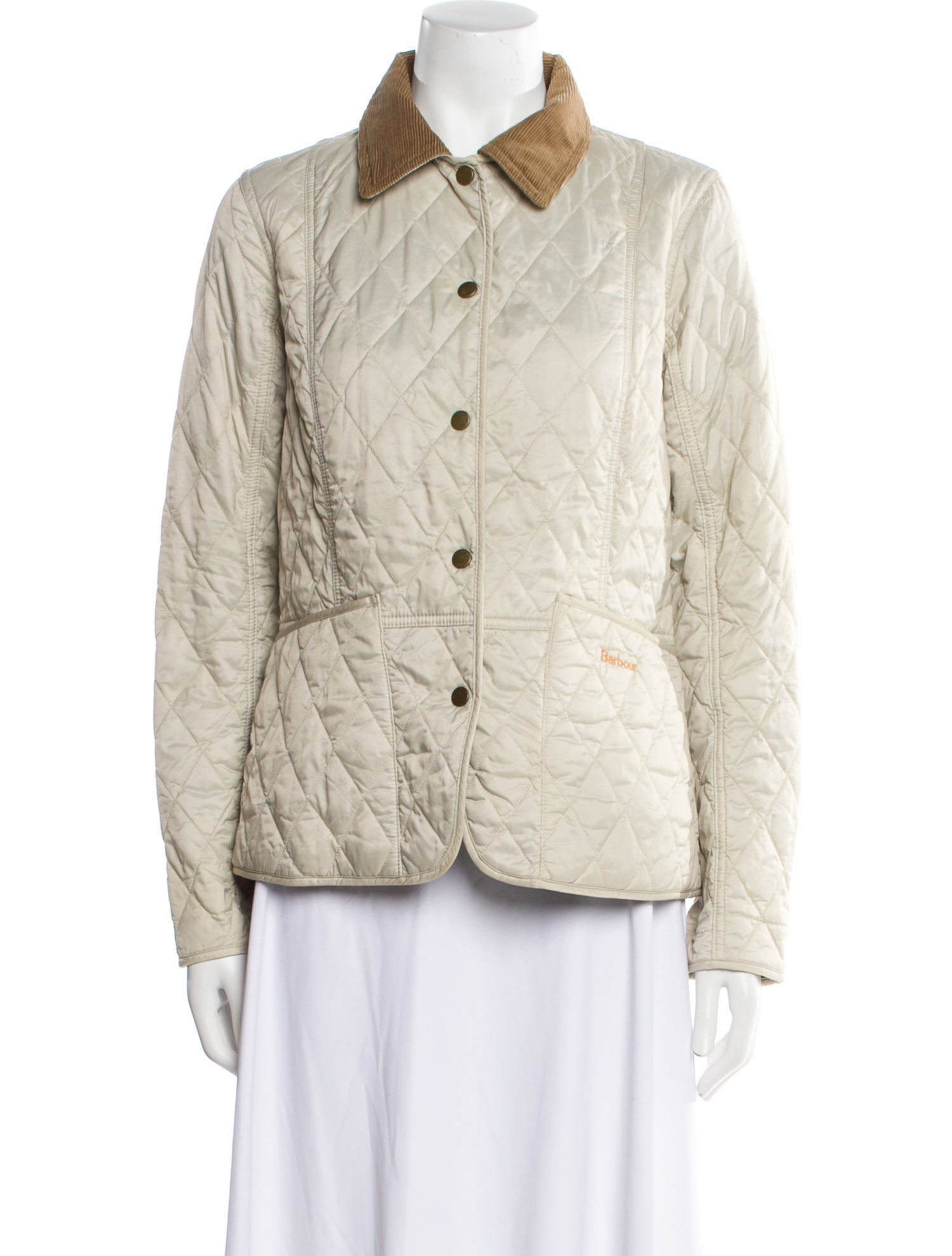 Barbour Nylon Printed Faux Fur Jacket