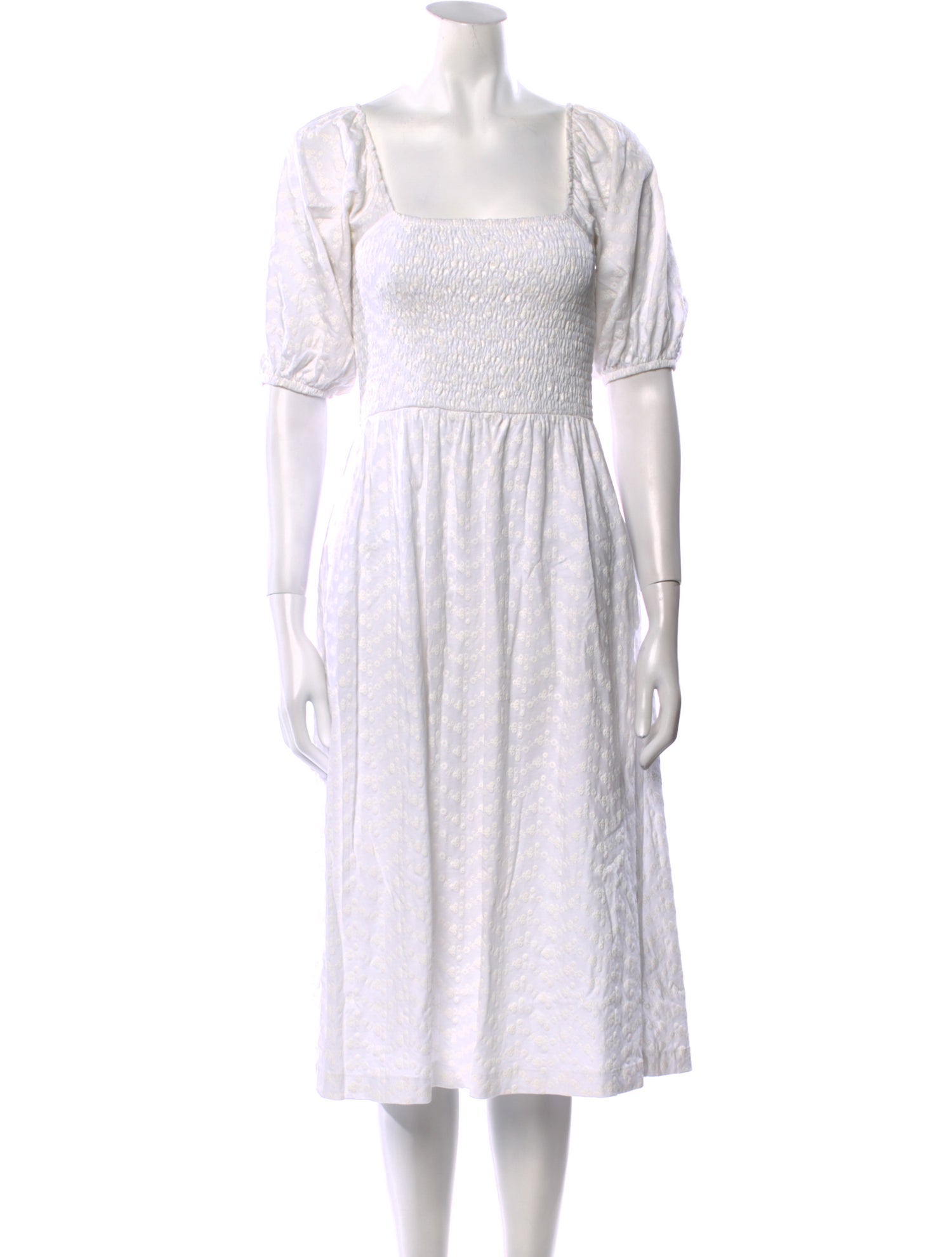 Barbour Square Neckline Midi Length Dress