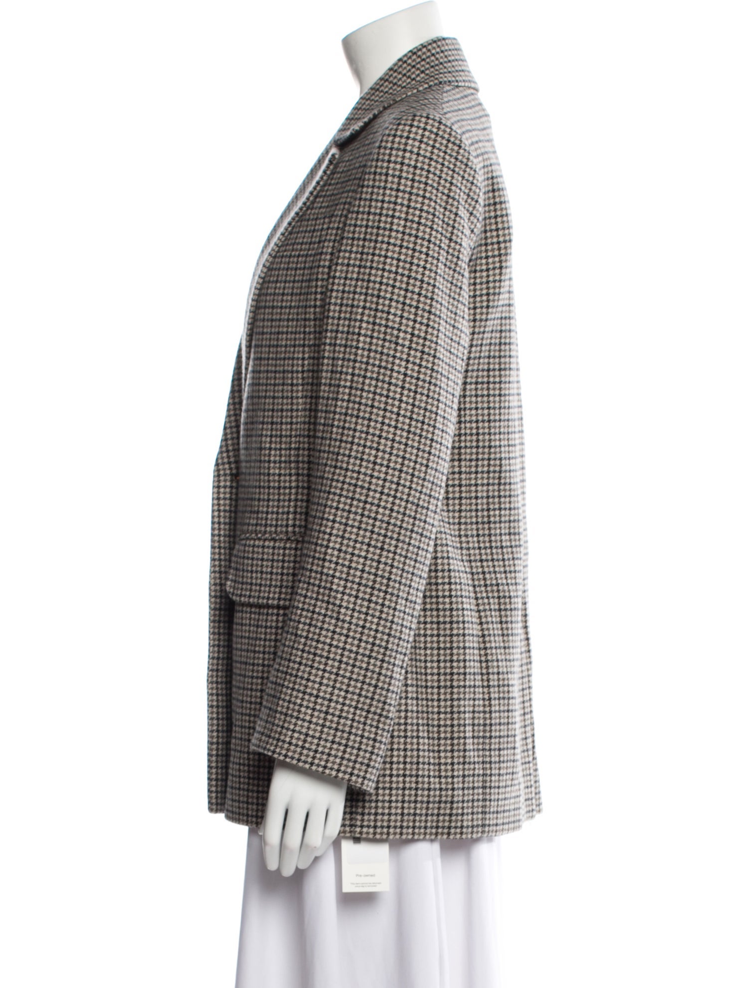 Barbour Wool Houndstooth Print Blazer
