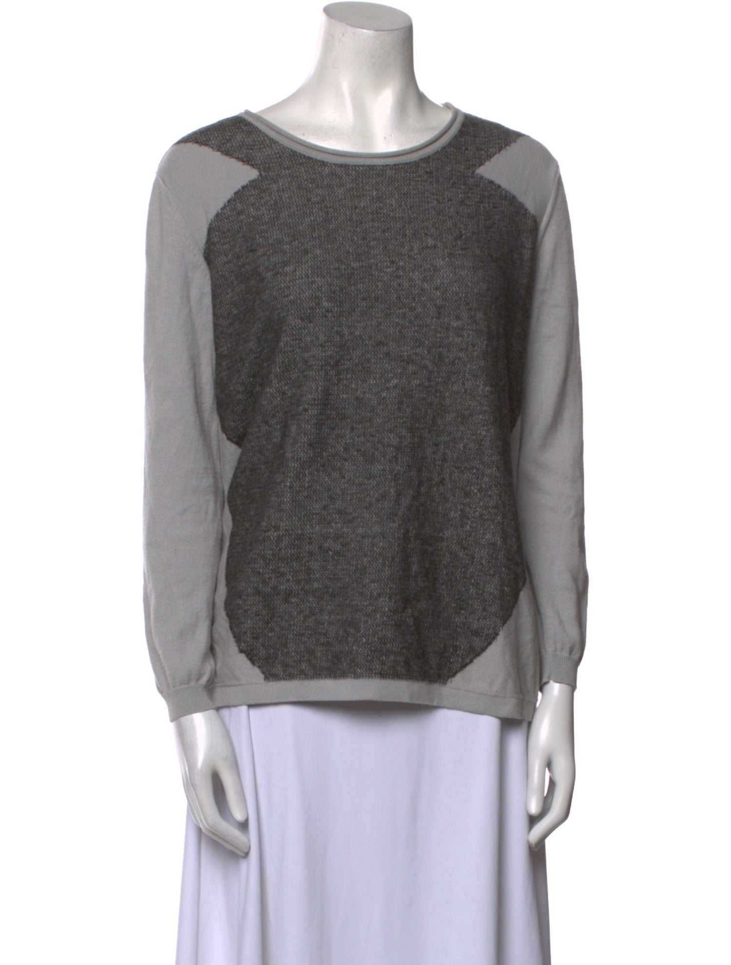 Barbour Colorblock Pattern Scoop Neck Sweater