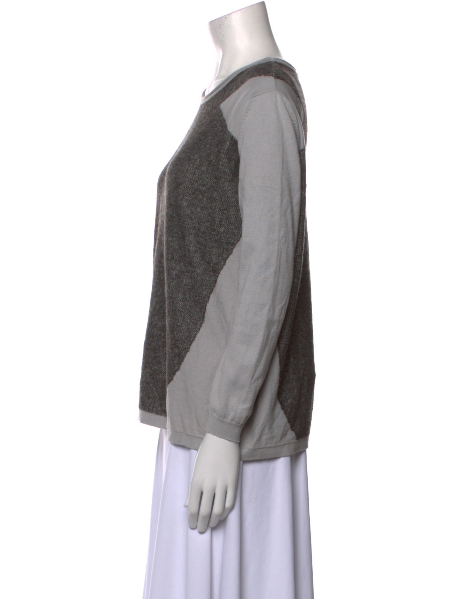 Barbour Colorblock Pattern Scoop Neck Sweater