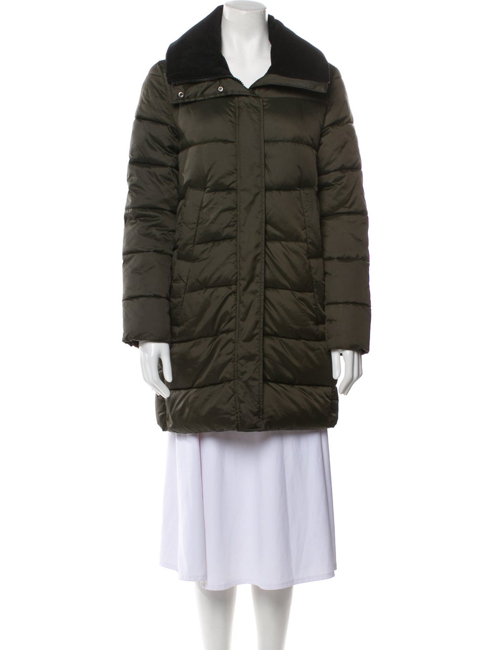 Barbour Nylon Utility Jacket Green Pleated, Ruffl… - image 1