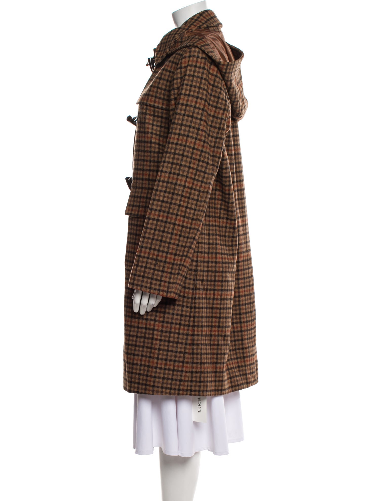 Barbour Wool Plaid Print Coat