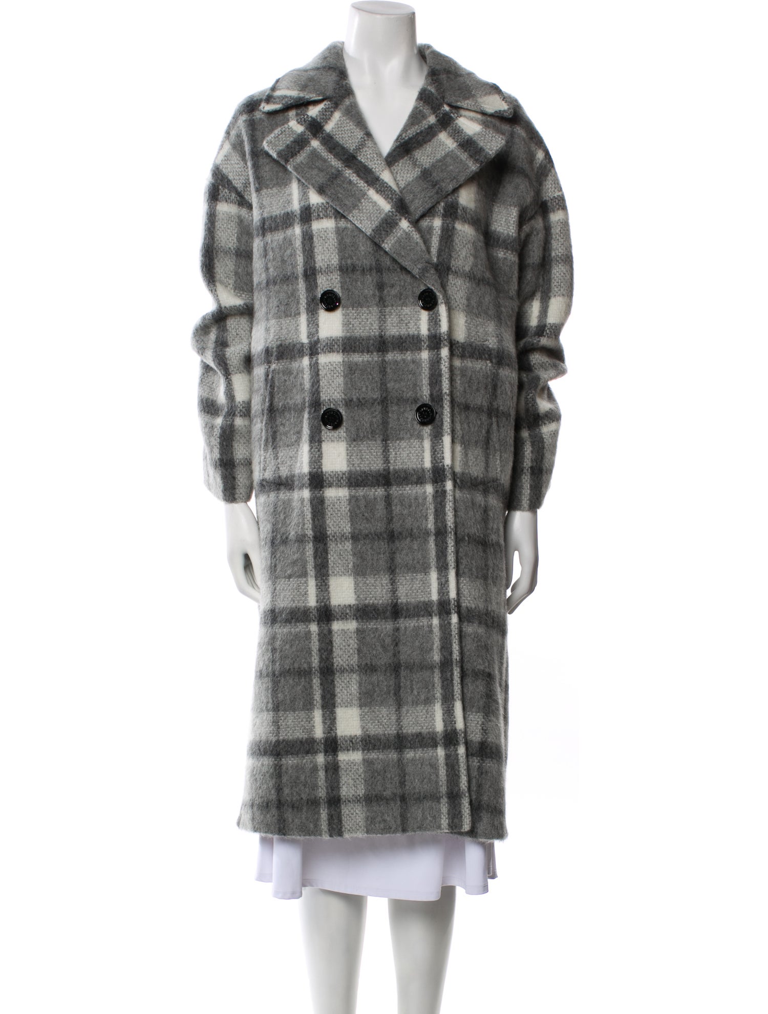 Barbour Wool Plaid Print Peacoat w/ Tags