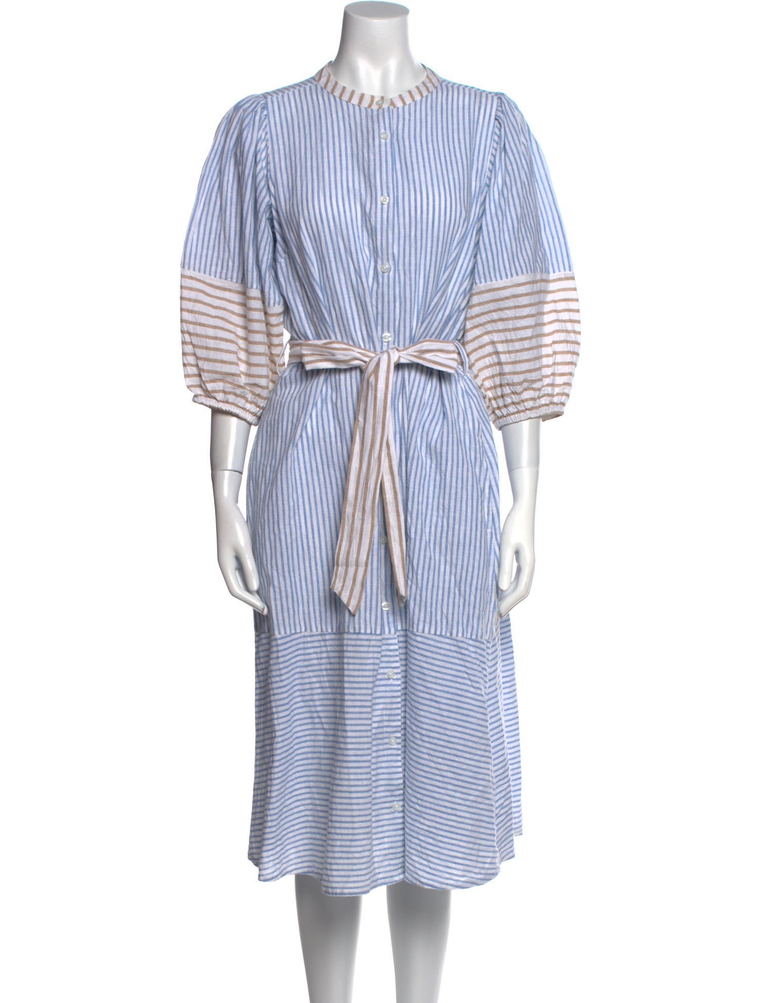 Barbour Striped Midi Length Dress