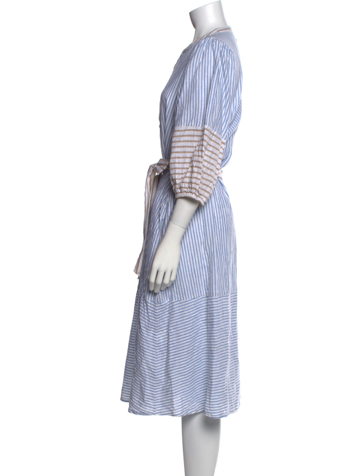 Barbour Striped Midi Length Dress