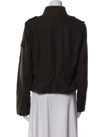 Barbour Short Shaped Peplum - Waxed Cotton Utility Jacket