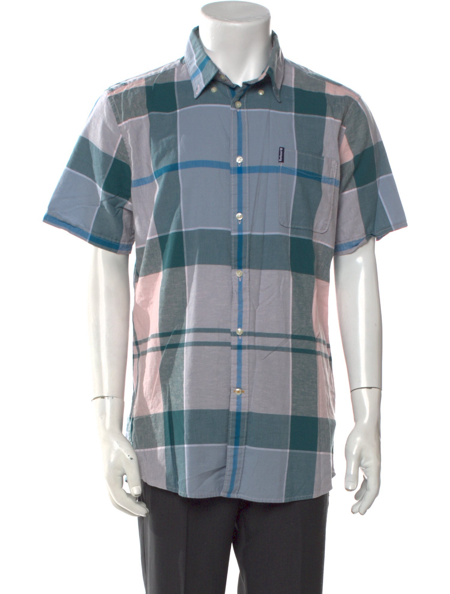 Barbour Plaid Print Short Sleeve Shirt