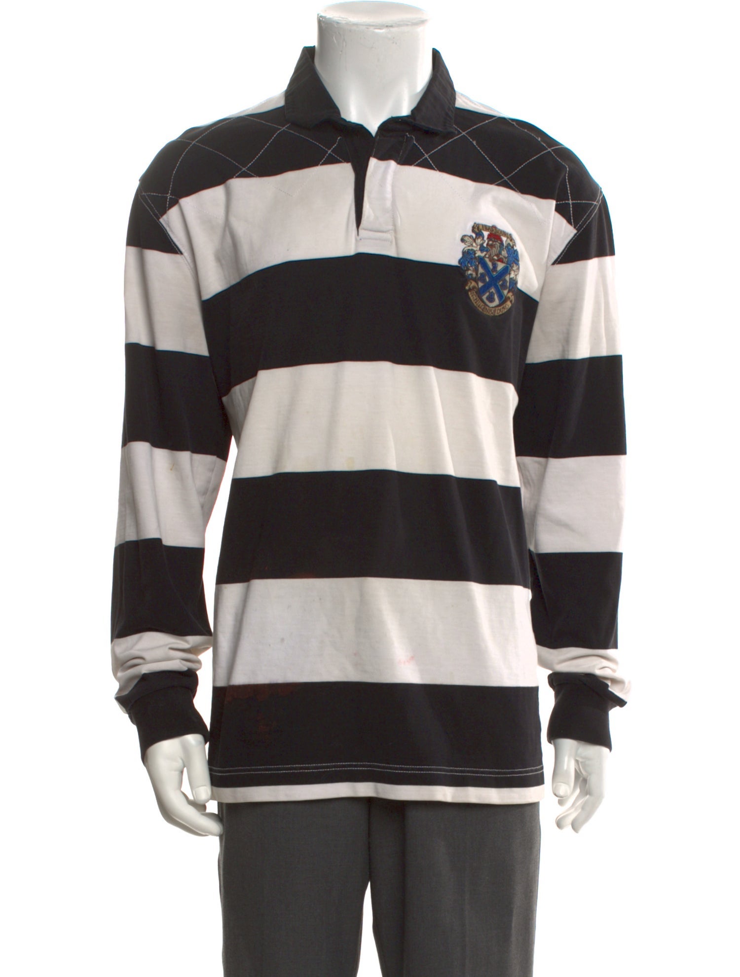 Barbour Striped Collar Polo Shirt